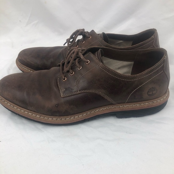Timberlands men’s brown leather lace‎ ups size 12 - Picture 5 of 9